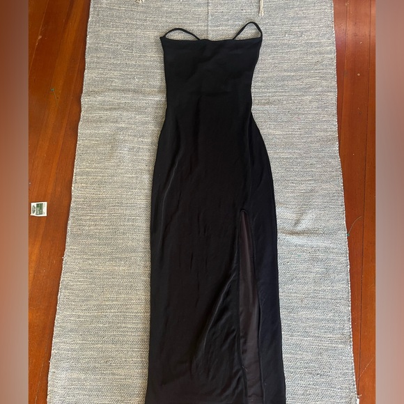 Hello Molly Black Midi Shimmer Evening Formal Dress - Picture 3 of 6